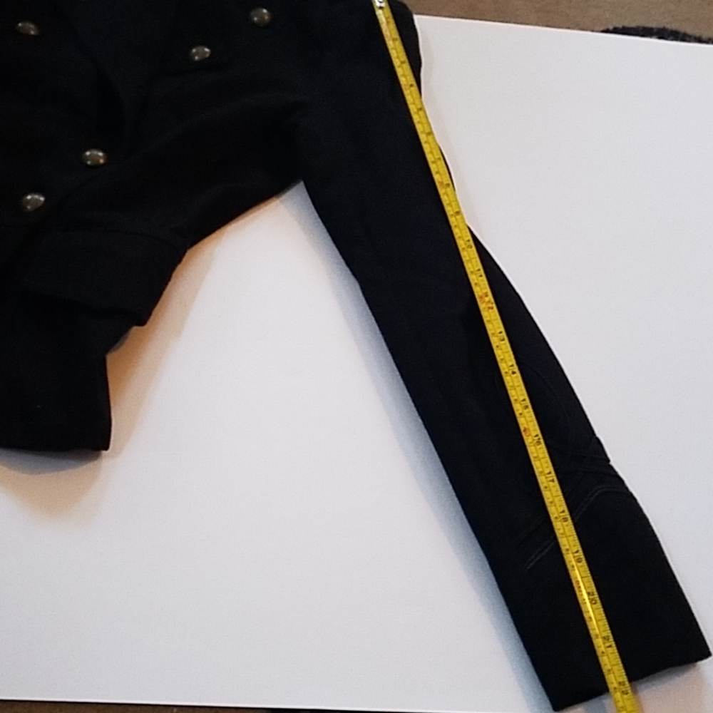 EUC black double breasted embroidered jacket - Picture 6 of 8